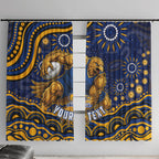Personalized West Coast Eagles AFL Mascot Window Curtain Aboriginal Dot Art - Dreamtime Football Mascot