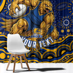 Personalized West Coast Eagles AFL Mascot Window Curtain Aboriginal Dot Art - Dreamtime Football Mascot