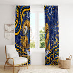 Personalized West Coast Eagles AFL Mascot Window Curtain Aboriginal Dot Art - Dreamtime Football Mascot