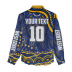 Personalized West Coast Eagles AFL Mascot Women Casual Shirt Aboriginal Dot Art - Dreamtime Football Mascot