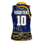 Personalized West Coast Eagles AFL Mascot Women Sleeveless Polo Shirt Aboriginal Dot Art - Dreamtime Football Mascot