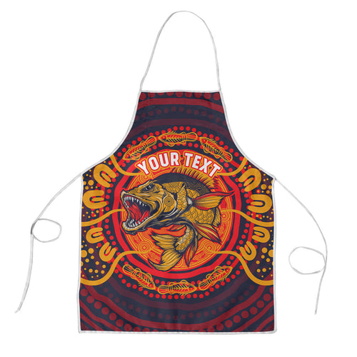 Personalized Barramundi Fish Apron Australian Tropical Fish Indigenous Aboriginal Dot Art