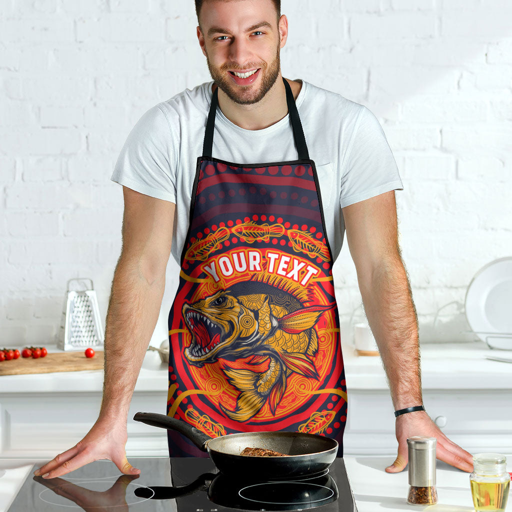 Personalized Barramundi Fish Apron Australian Tropical Fish Indigenous Aboriginal Dot Art