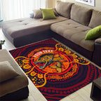 Personalized Barramundi Fish Area Rug Australian Tropical Fish Indigenous Aboriginal Dot Art