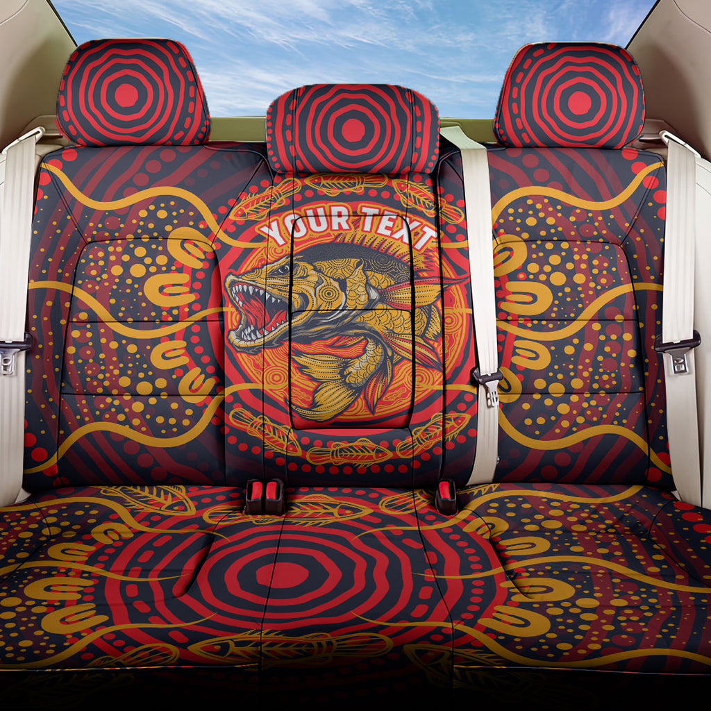 Personalized Barramundi Fish Back Car Seat Cover Australian Tropical Fish Indigenous Aboriginal Dot Art