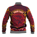 Personalized Barramundi Fish Baseball Jacket Australian Tropical Fish Indigenous Aboriginal Dot Art