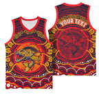 Personalized Barramundi Fish Basketball Jersey Australian Tropical Fish Indigenous Aboriginal Dot Art