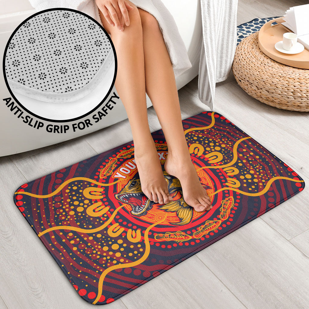Personalized Barramundi Fish Bathroom Set Australian Tropical Fish Indigenous Aboriginal Dot Art