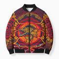 Personalized Barramundi Fish Bomber Puffer Jacket Australian Tropical Fish Indigenous Aboriginal Dot Art