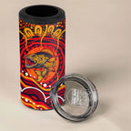 Personalized Barramundi Fish 4 in 1 Can Cooler Tumbler Australian Tropical Fish Indigenous Aboriginal Dot Art