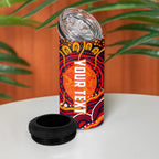 Personalized Barramundi Fish 4 in 1 Can Cooler Tumbler Australian Tropical Fish Indigenous Aboriginal Dot Art