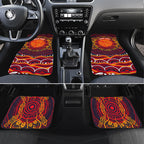 Personalized Barramundi Fish Car Mats Australian Tropical Fish Indigenous Aboriginal Dot Art