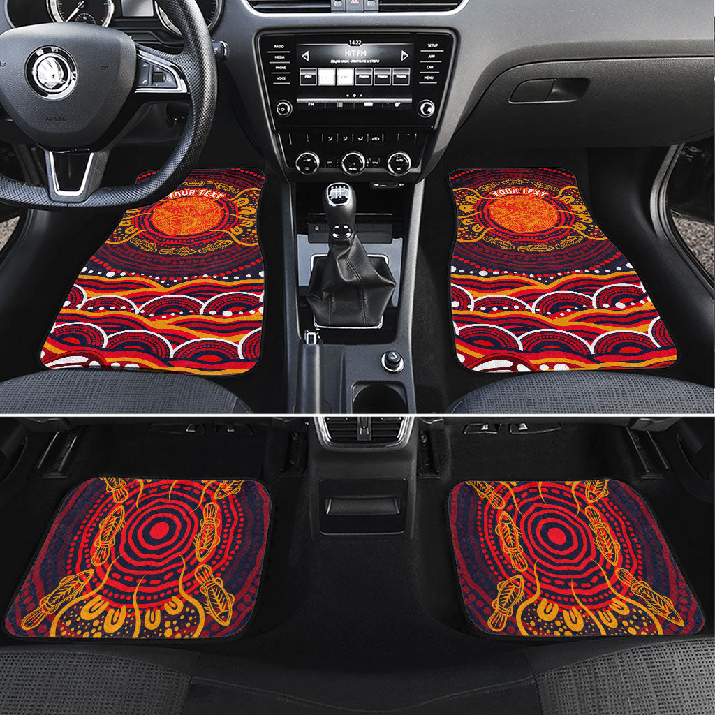 Personalized Barramundi Fish Car Mats Australian Tropical Fish Indigenous Aboriginal Dot Art