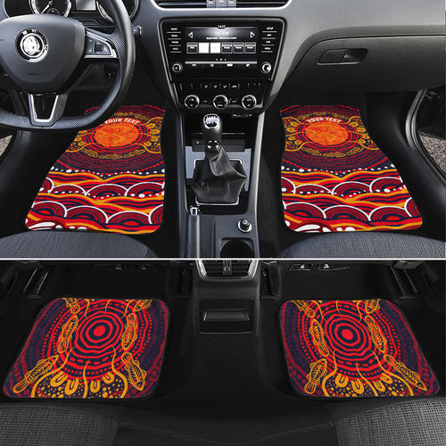 Personalized Barramundi Fish Car Mats Australian Tropical Fish Indigenous Aboriginal Dot Art