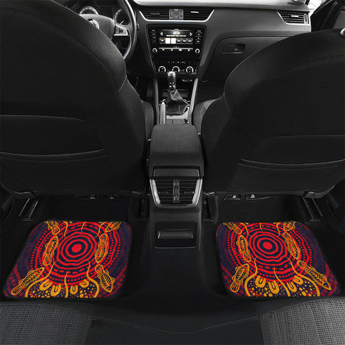 Personalized Barramundi Fish Car Mats Australian Tropical Fish Indigenous Aboriginal Dot Art