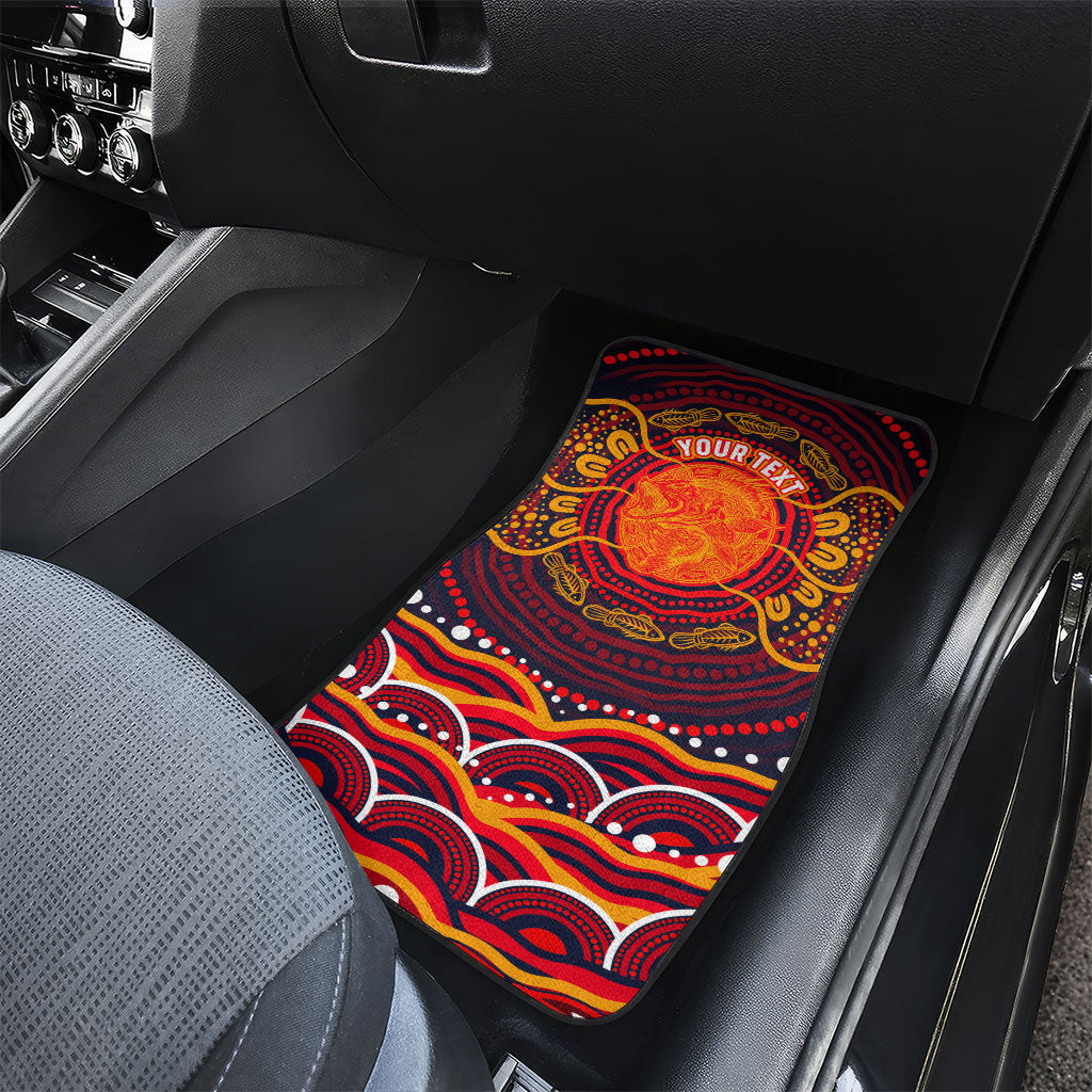 Personalized Barramundi Fish Car Mats Australian Tropical Fish Indigenous Aboriginal Dot Art