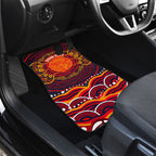 Personalized Barramundi Fish Car Mats Australian Tropical Fish Indigenous Aboriginal Dot Art