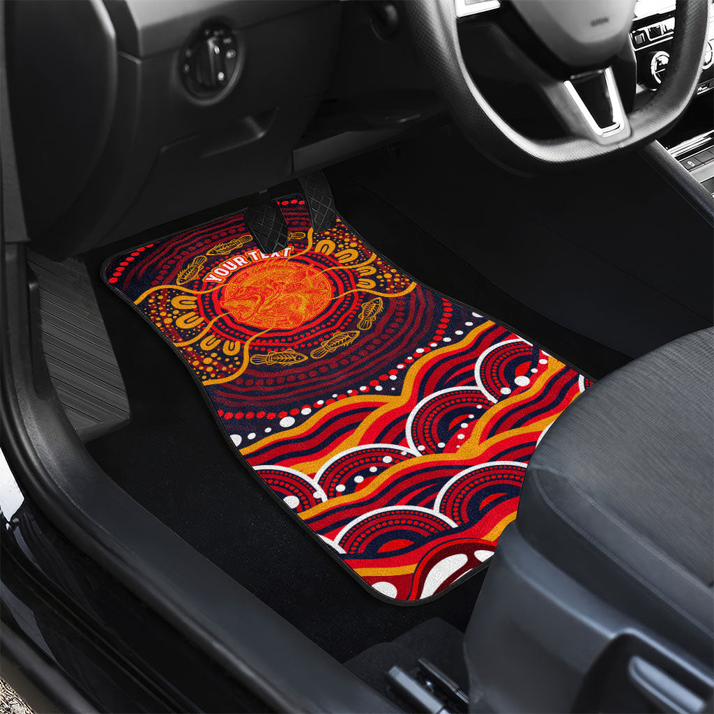Personalized Barramundi Fish Car Mats Australian Tropical Fish Indigenous Aboriginal Dot Art
