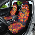 Personalized Barramundi Fish Car Seat Cover Australian Tropical Fish Indigenous Aboriginal Dot Art