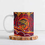 Personalized Barramundi Fish Ceramic Mug Australian Tropical Fish Indigenous Aboriginal Dot Art