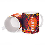 Personalized Barramundi Fish Ceramic Mug Australian Tropical Fish Indigenous Aboriginal Dot Art