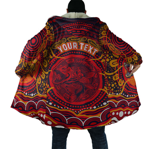 Personalized Barramundi Fish Cloak Australian Tropical Fish Indigenous Aboriginal Dot Art