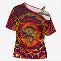 Personalized Barramundi Fish Cross Shoulder Shirt Australian Tropical Fish Indigenous Aboriginal Dot Art