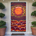 Personalized Barramundi Fish Door Cover Australian Tropical Fish Indigenous Aboriginal Dot Art