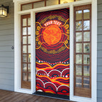 Personalized Barramundi Fish Door Cover Australian Tropical Fish Indigenous Aboriginal Dot Art