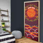 Personalized Barramundi Fish Door Cover Australian Tropical Fish Indigenous Aboriginal Dot Art