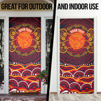 Personalized Barramundi Fish Door Cover Australian Tropical Fish Indigenous Aboriginal Dot Art