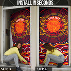 Personalized Barramundi Fish Door Cover Australian Tropical Fish Indigenous Aboriginal Dot Art