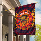 Personalized Barramundi Fish Garden Flag Australian Tropical Fish Indigenous Aboriginal Dot Art