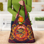 Personalized Barramundi Fish Grocery Bag Australian Tropical Fish Indigenous Aboriginal Dot Art