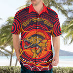 Personalized Barramundi Fish Hawaiian Shirt Australian Tropical Fish Indigenous Aboriginal Dot Art