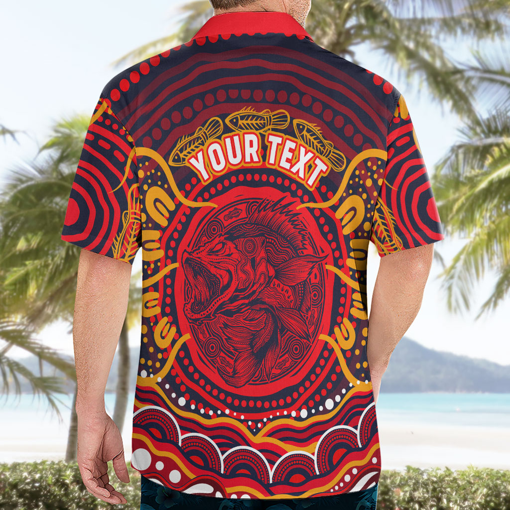 Personalized Barramundi Fish Hawaiian Shirt Australian Tropical Fish Indigenous Aboriginal Dot Art