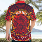 Personalized Barramundi Fish Hawaiian Shirt Australian Tropical Fish Indigenous Aboriginal Dot Art