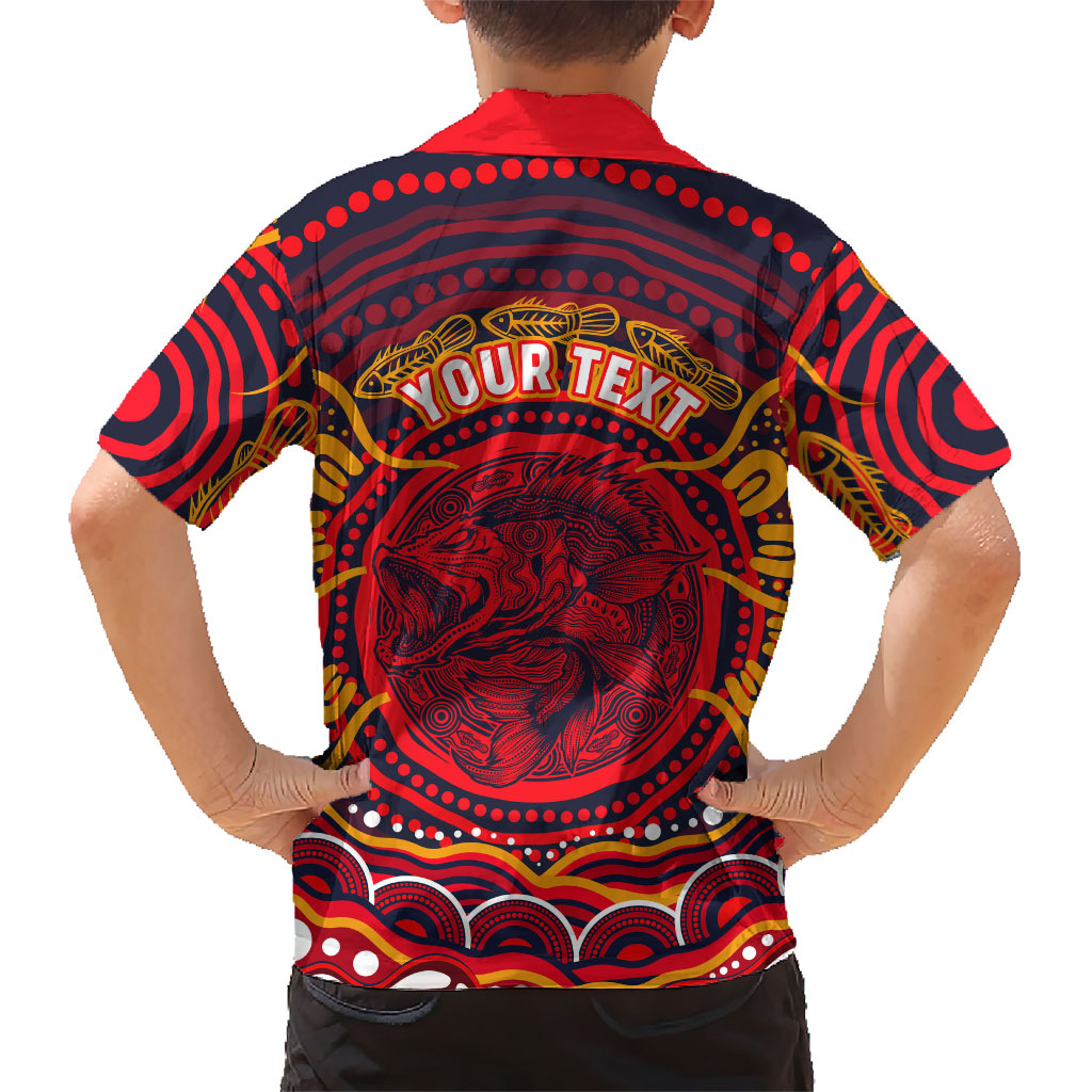 Personalized Barramundi Fish Hawaiian Shirt Australian Tropical Fish Indigenous Aboriginal Dot Art