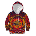 Personalized Barramundi Fish Kid Hoodie Australian Tropical Fish Indigenous Aboriginal Dot Art