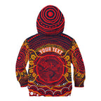 Personalized Barramundi Fish Kid Hoodie Australian Tropical Fish Indigenous Aboriginal Dot Art