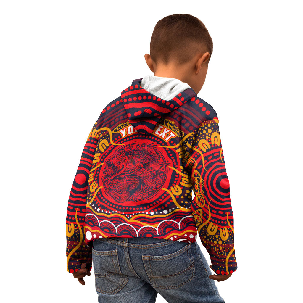 Personalized Barramundi Fish Kid Hoodie Australian Tropical Fish Indigenous Aboriginal Dot Art