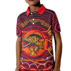 Personalized Barramundi Fish Kid Polo Shirt Australian Tropical Fish Indigenous Aboriginal Dot Art