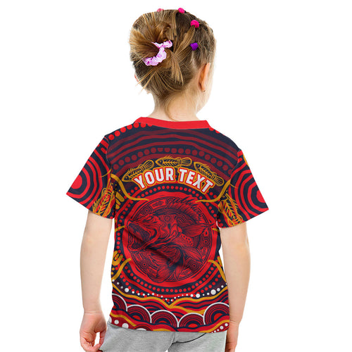 Personalized Barramundi Fish Kid T Shirt Australian Tropical Fish Indigenous Aboriginal Dot Art