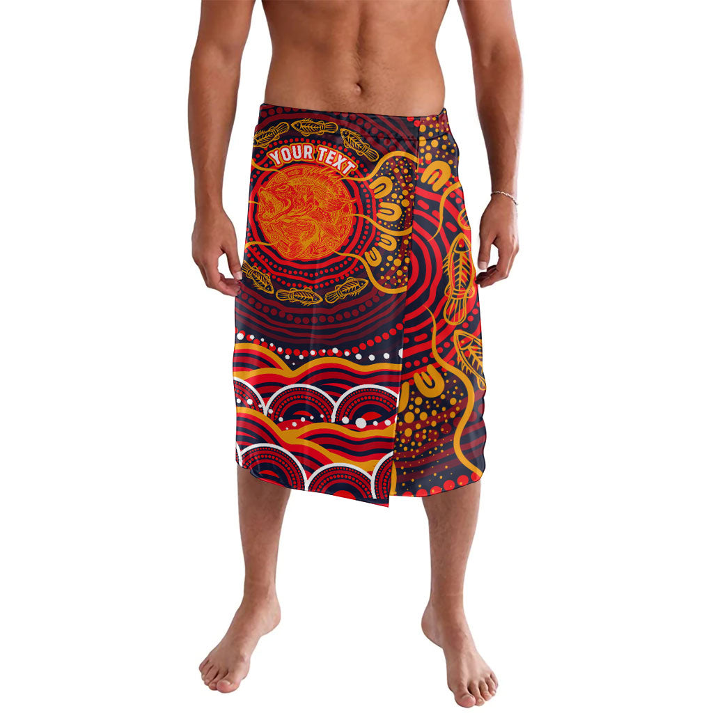 Personalized Barramundi Fish Lavalava Australian Tropical Fish Indigenous Aboriginal Dot Art