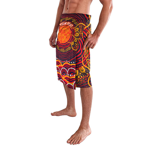 Personalized Barramundi Fish Lavalava Australian Tropical Fish Indigenous Aboriginal Dot Art