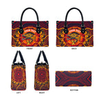 Personalized Barramundi Fish Leather Bag Australian Tropical Fish Indigenous Aboriginal Dot Art