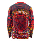 Personalized Barramundi Fish Long Sleeve Shirt Australian Tropical Fish Indigenous Aboriginal Dot Art