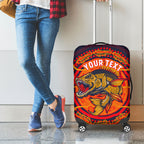 Personalized Barramundi Fish Luggage Cover Australian Tropical Fish Indigenous Aboriginal Dot Art