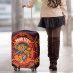 Personalized Barramundi Fish Luggage Cover Australian Tropical Fish Indigenous Aboriginal Dot Art