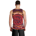 Personalized Barramundi Fish Men Tank Top Australian Tropical Fish Indigenous Aboriginal Dot Art